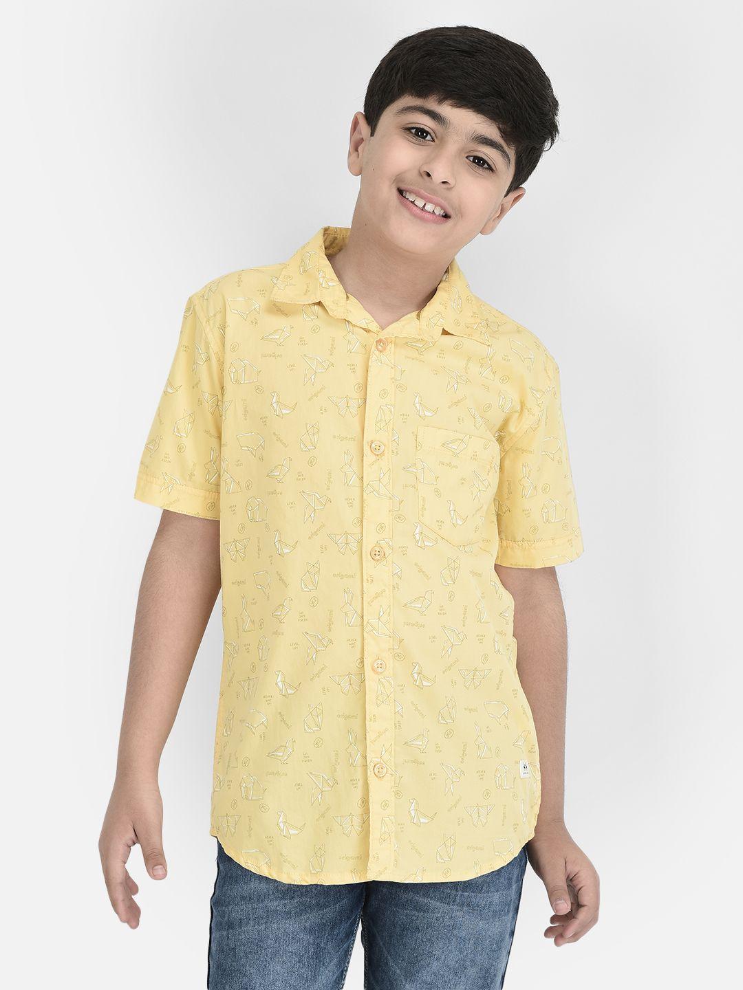 crimsoune club boys classic slim fit opaque casual shirt