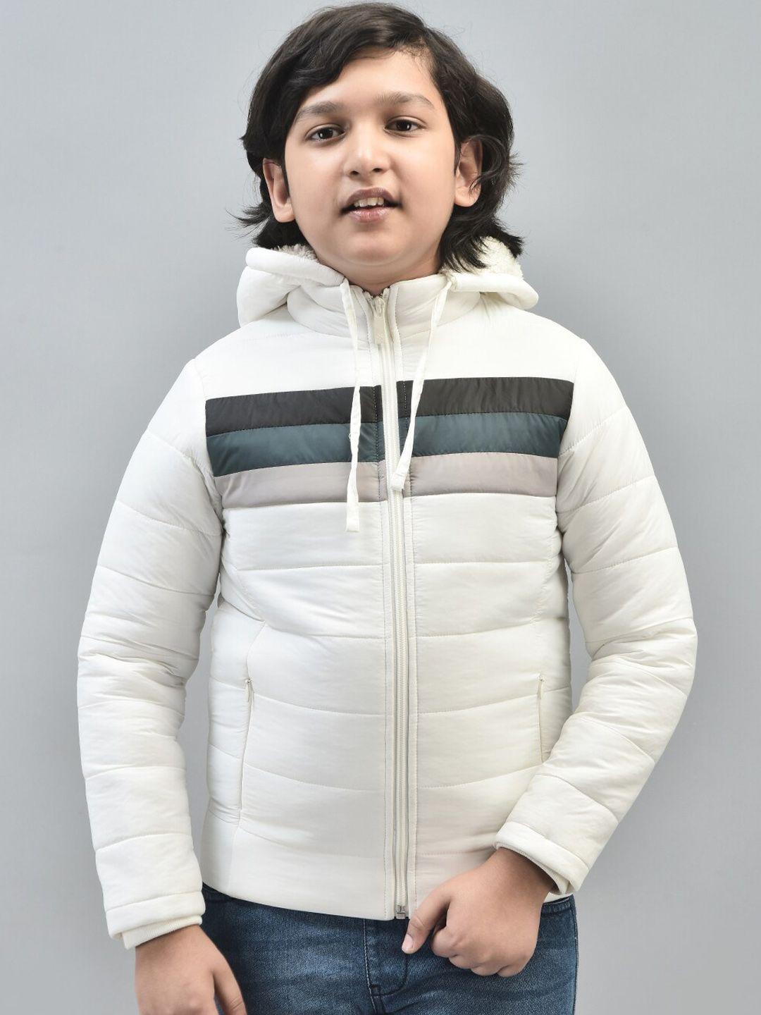 crimsoune club boys colourblocked hooded lightweight puffer jacket