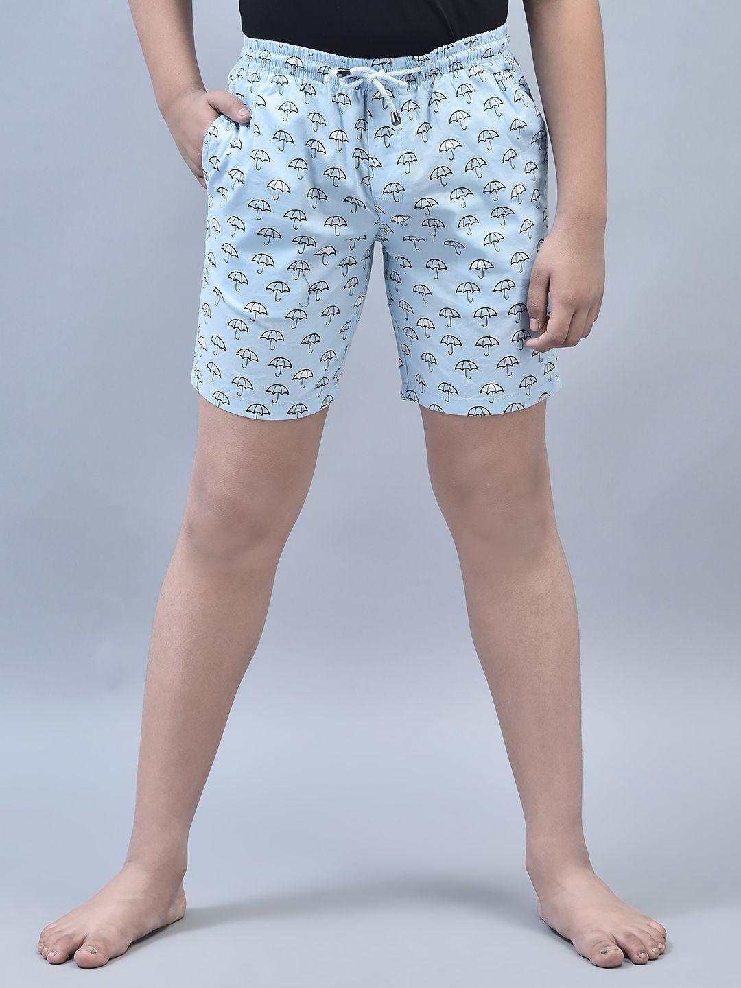 crimsoune club boys conversational printed mid-rise pure cotton lounge shorts