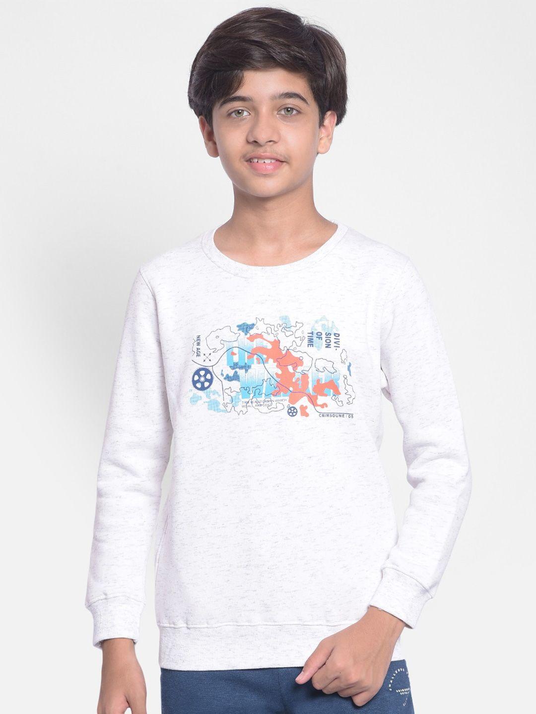 crimsoune club boys graphic printed cotton pullover