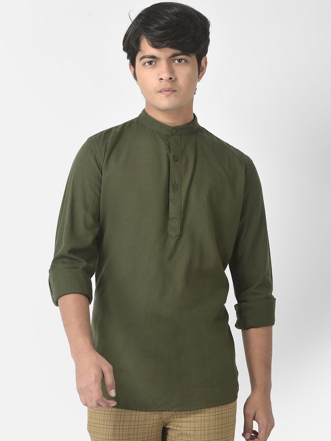 crimsoune club boys mandarin collar long sleeve straight kurta