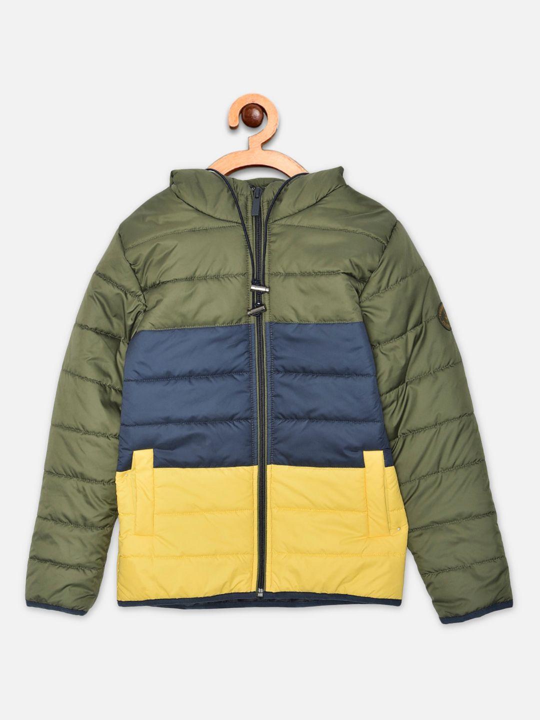 crimsoune club boys multicoloured colourblocked padded jacket