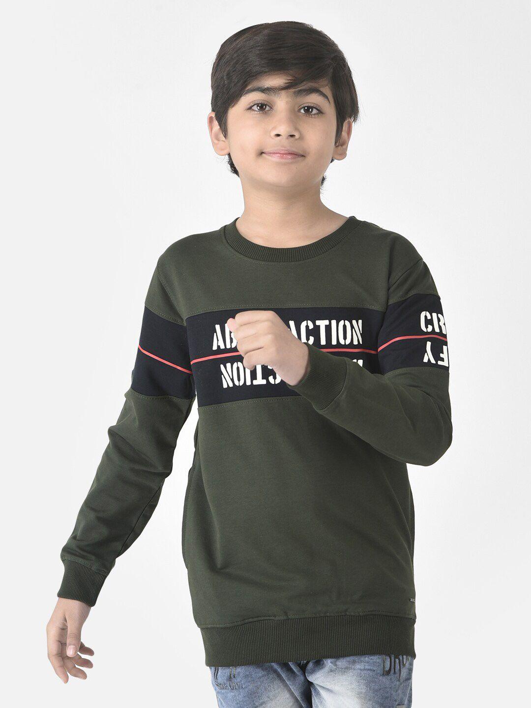 crimsoune club boys printed cotton sweatshirt