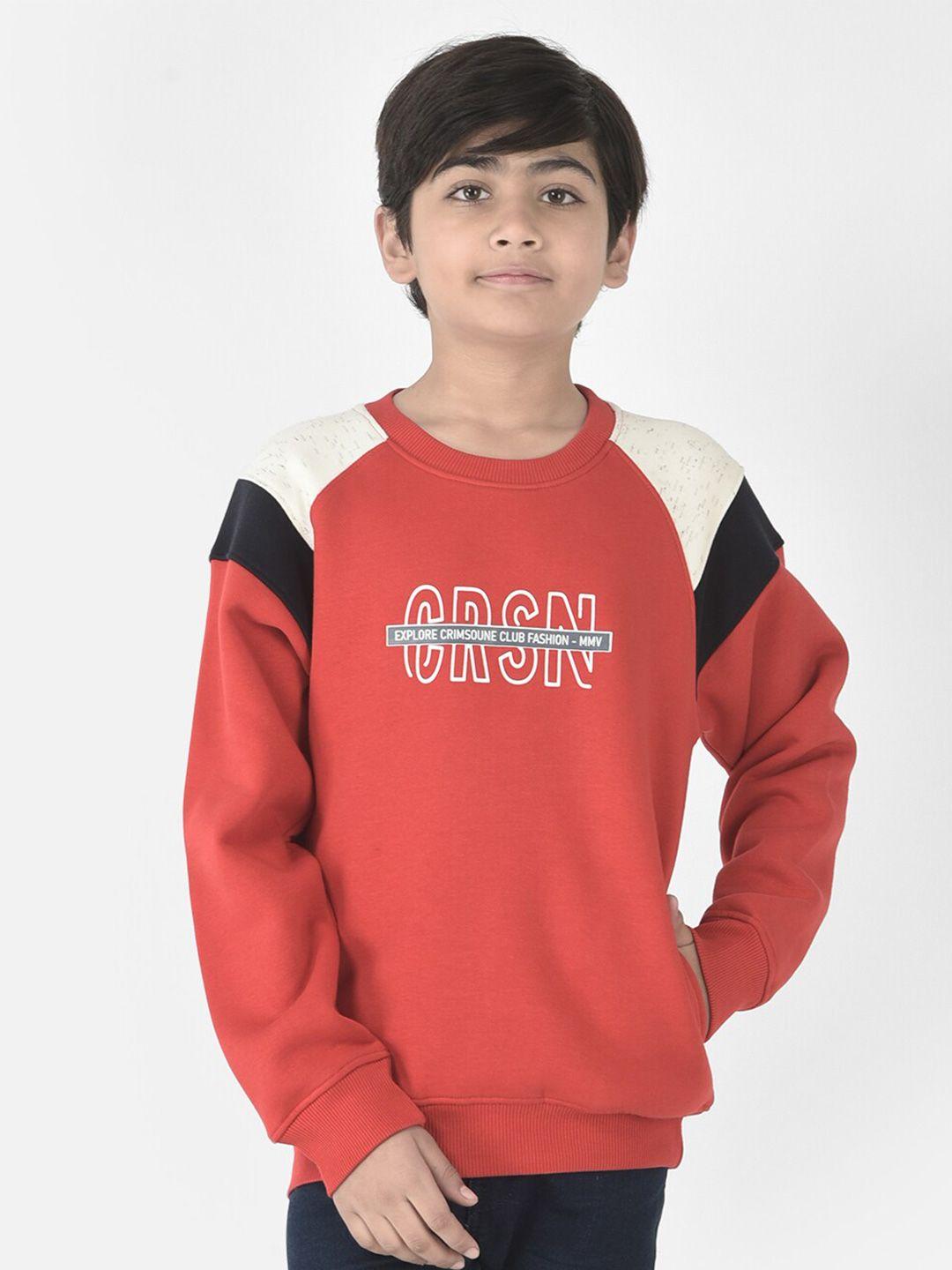 crimsoune club boys printed sweatshirt