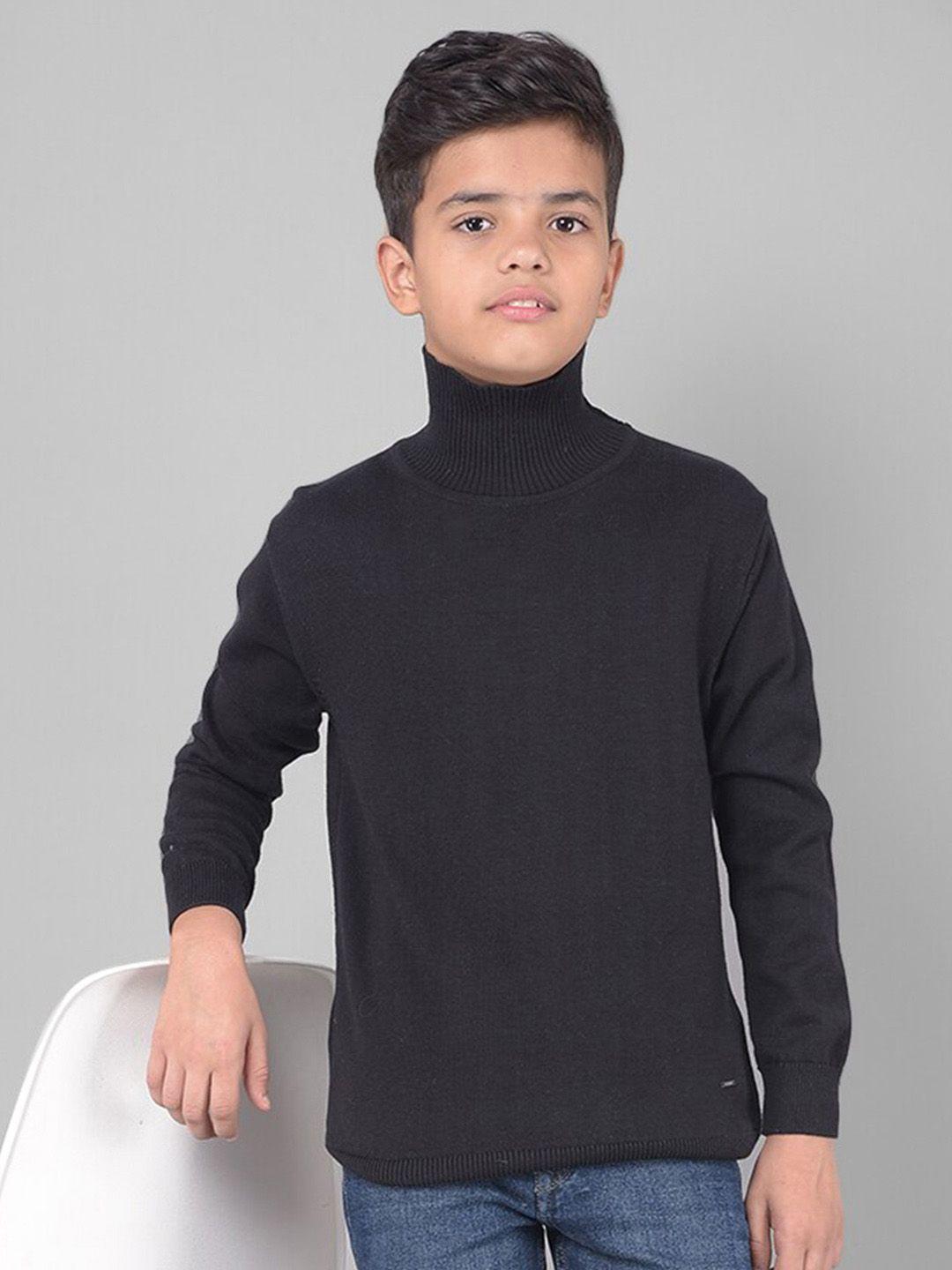 crimsoune club boys turtle neck long sleeves pure cotton pullover