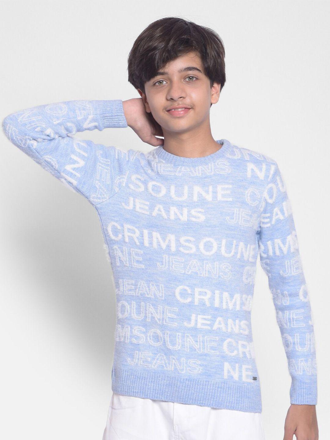 crimsoune club boys typography printed pullover sweater