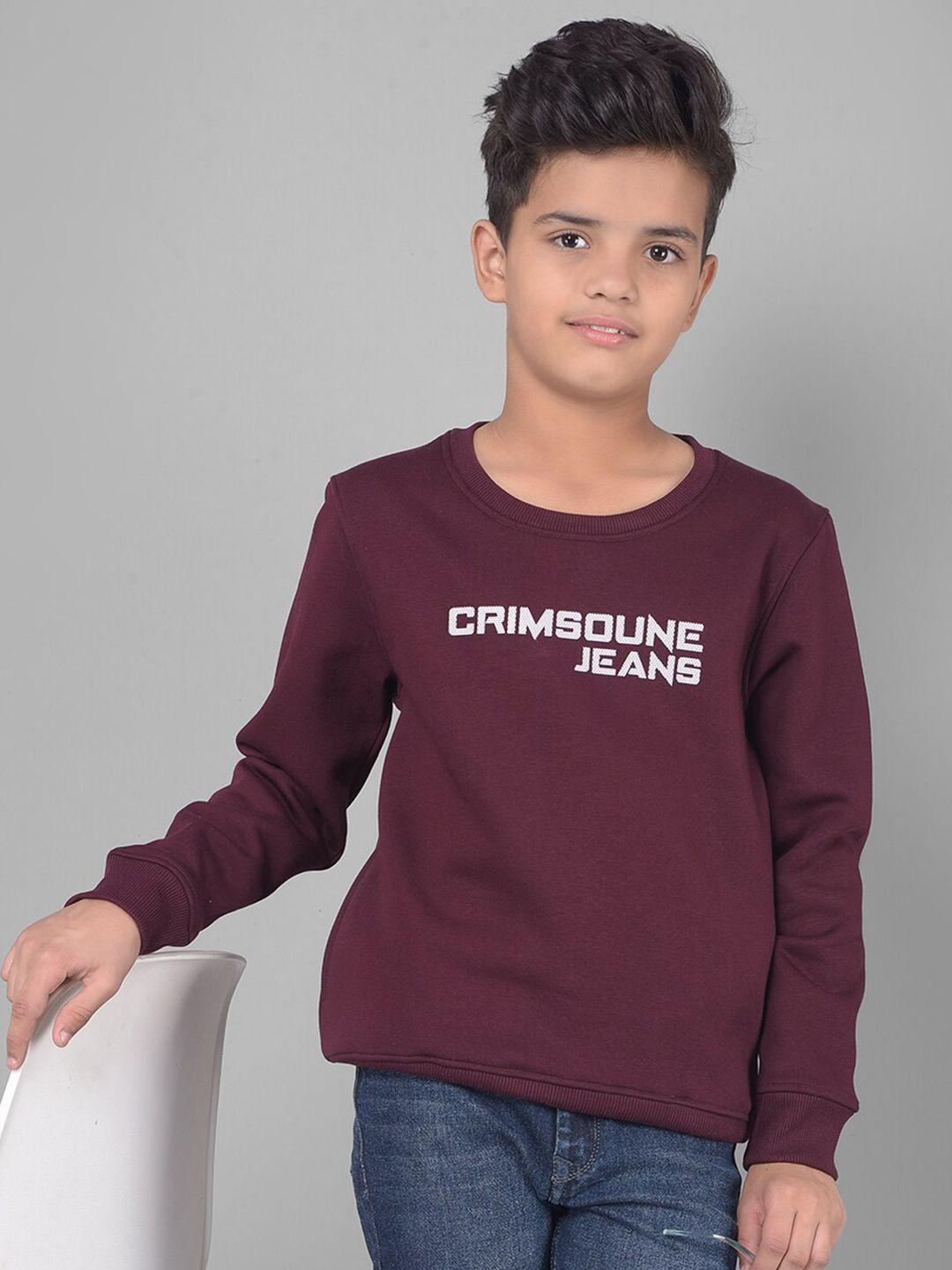 crimsoune club boys typography printed pullover