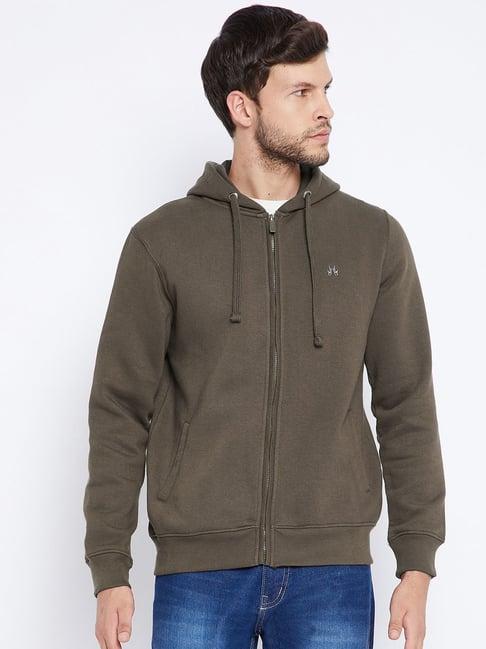 crimsoune club brown regular fit hooded sweatshirt