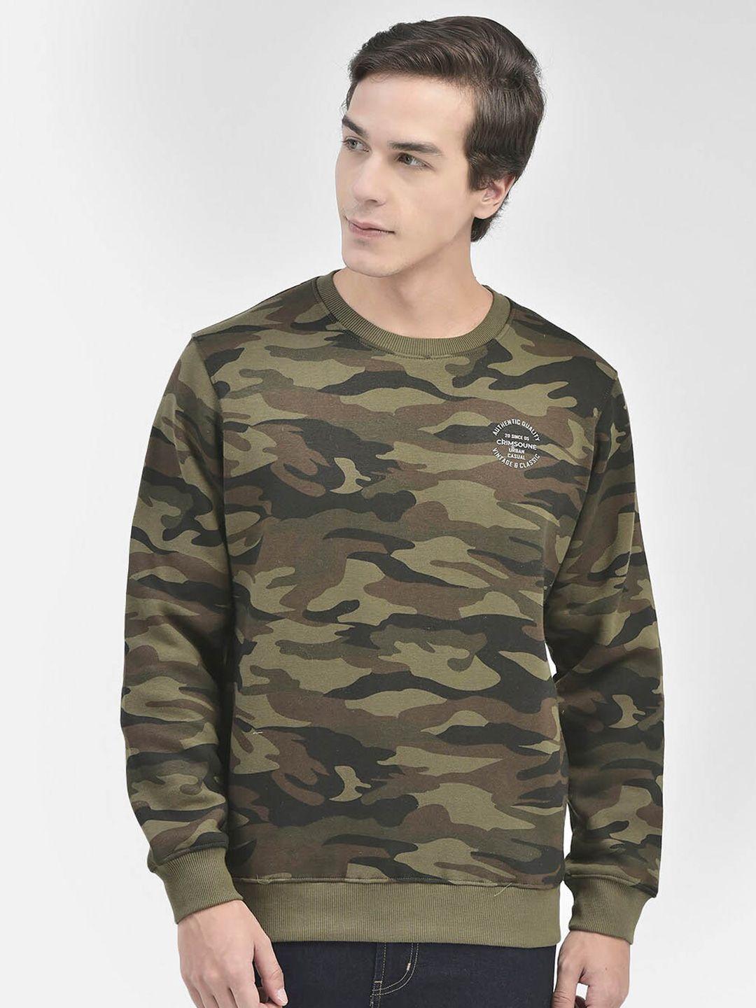 crimsoune club camouflage printed cotton sweatshirt