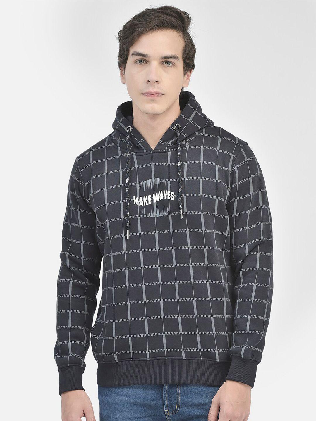 crimsoune club checked hooded pullover