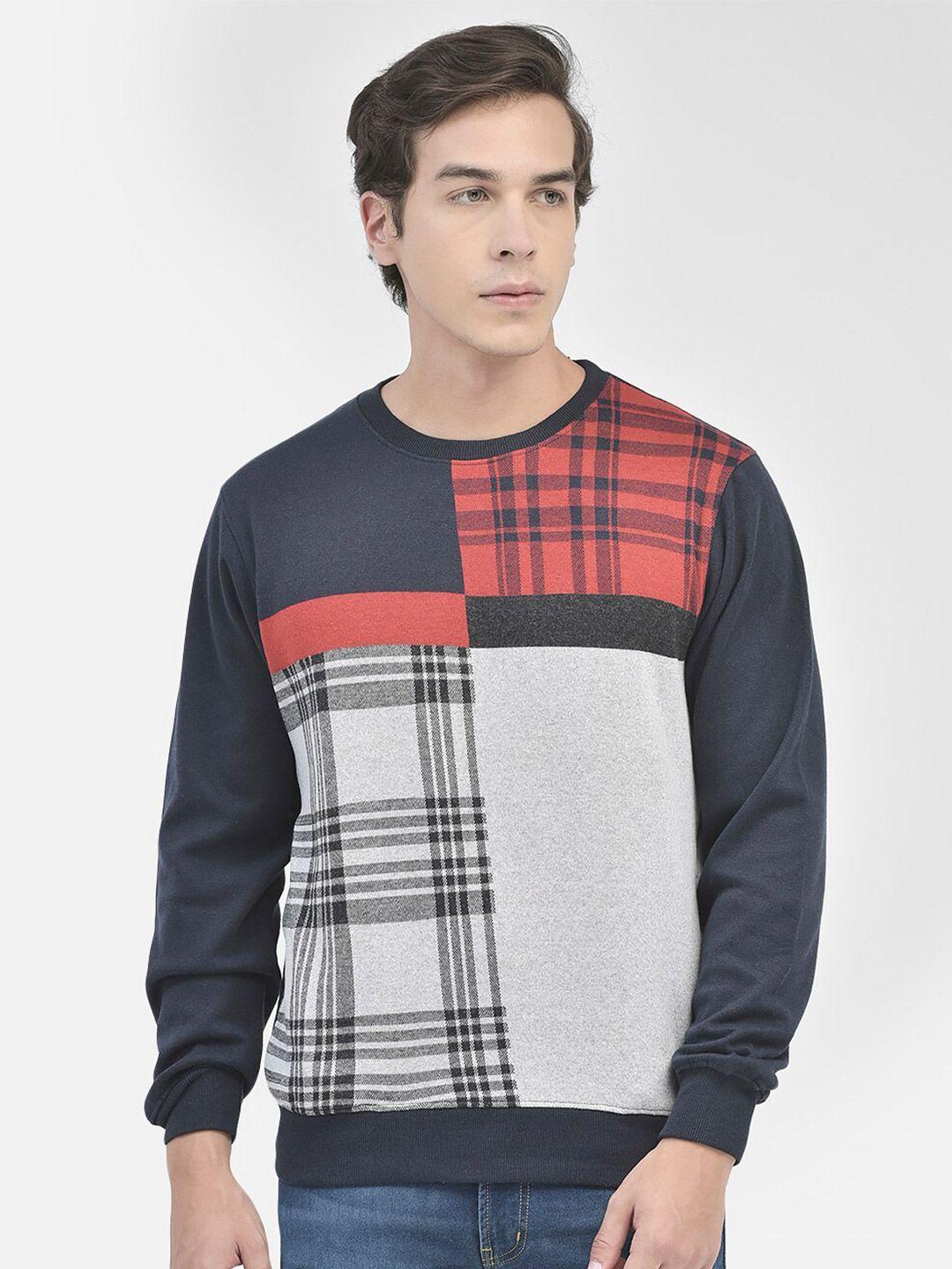 crimsoune club checked long sleeves sweatshirt