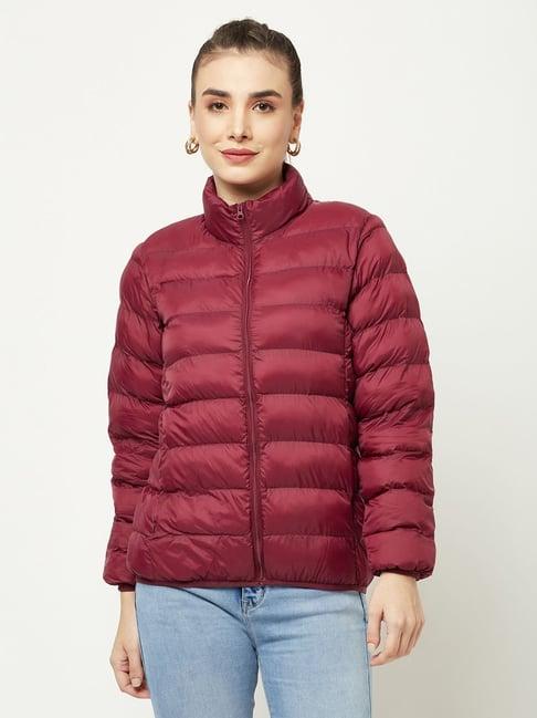 crimsoune club cherry red regular fit puffer jacket