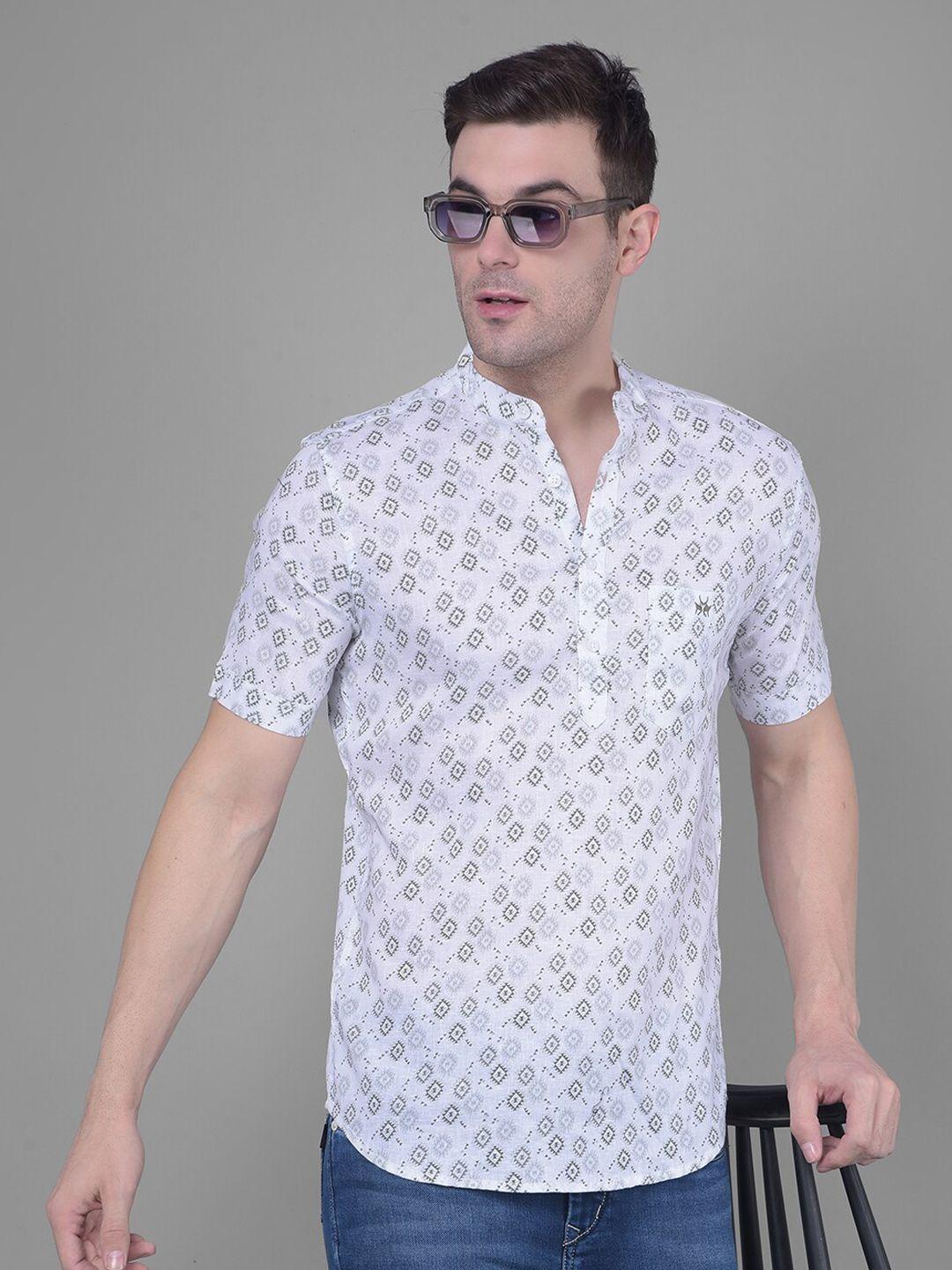 crimsoune club classic slim fit floral printed casual shirt