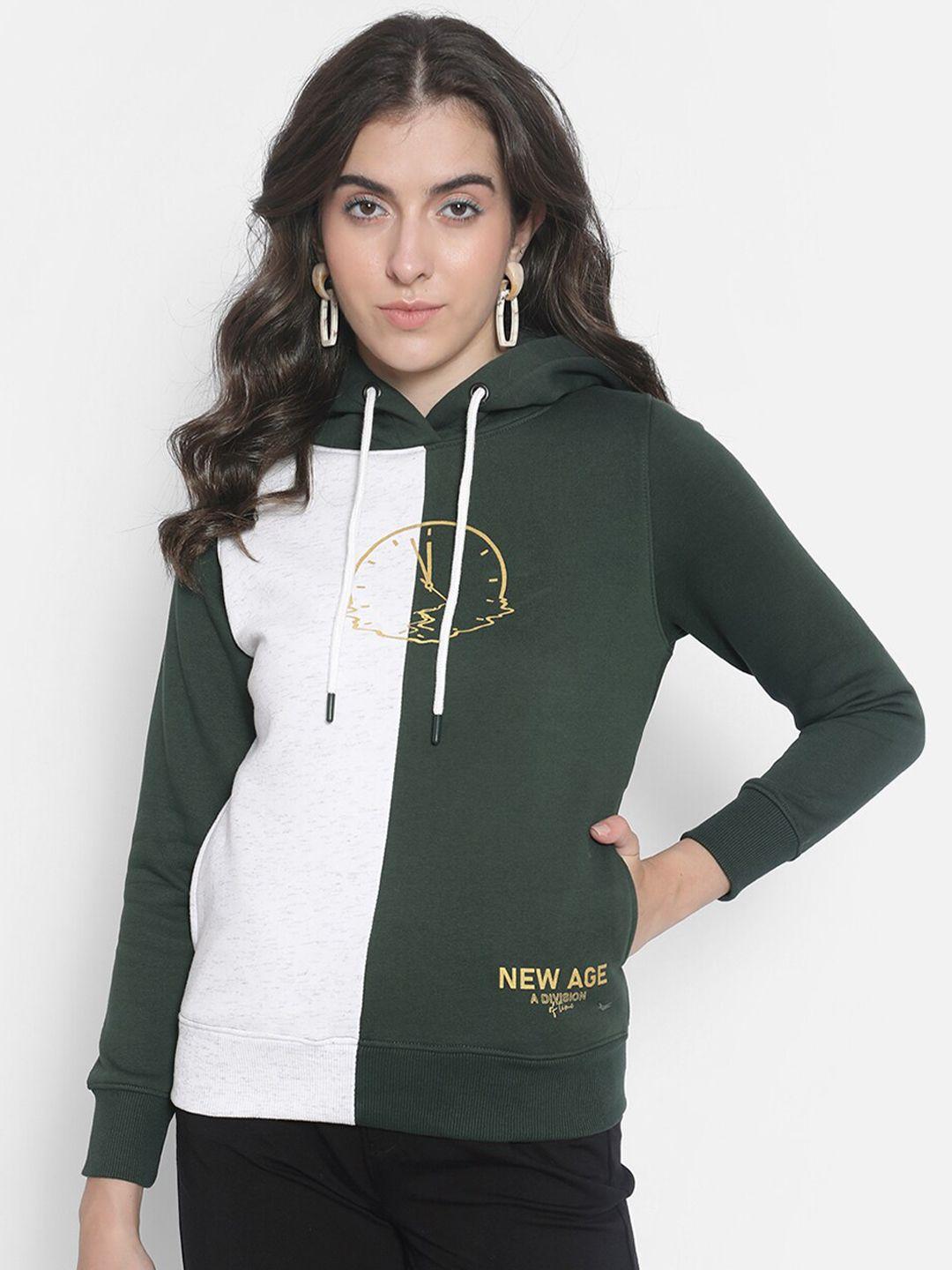 crimsoune club colourblocked cotton hooded sweatshirt