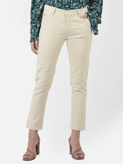 crimsoune club cream cotton trousers