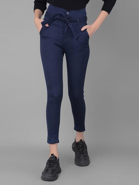 crimsoune club dark blue skinny fit mid rise jeans