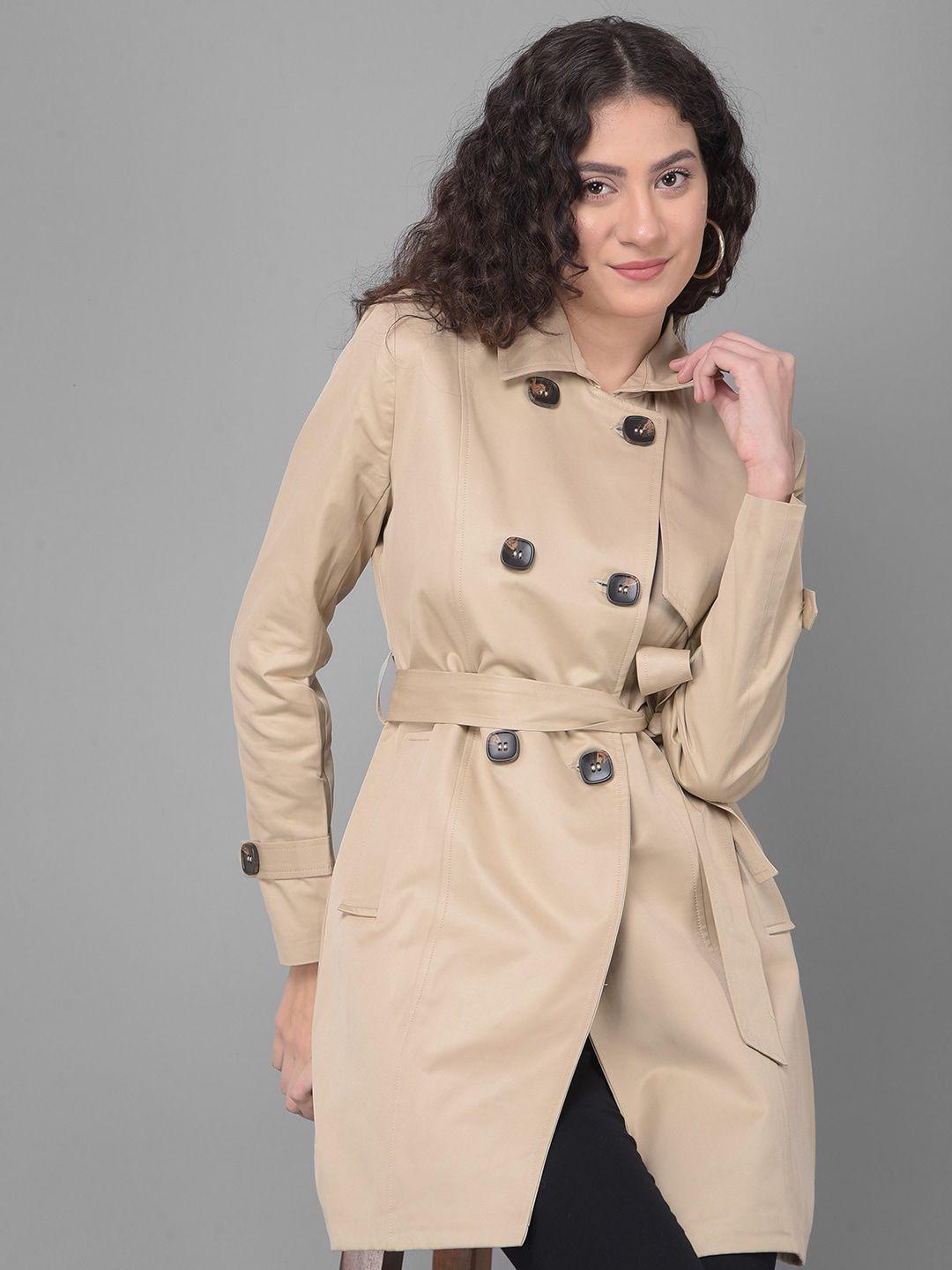 crimsoune club double breasted spread collar trench coat