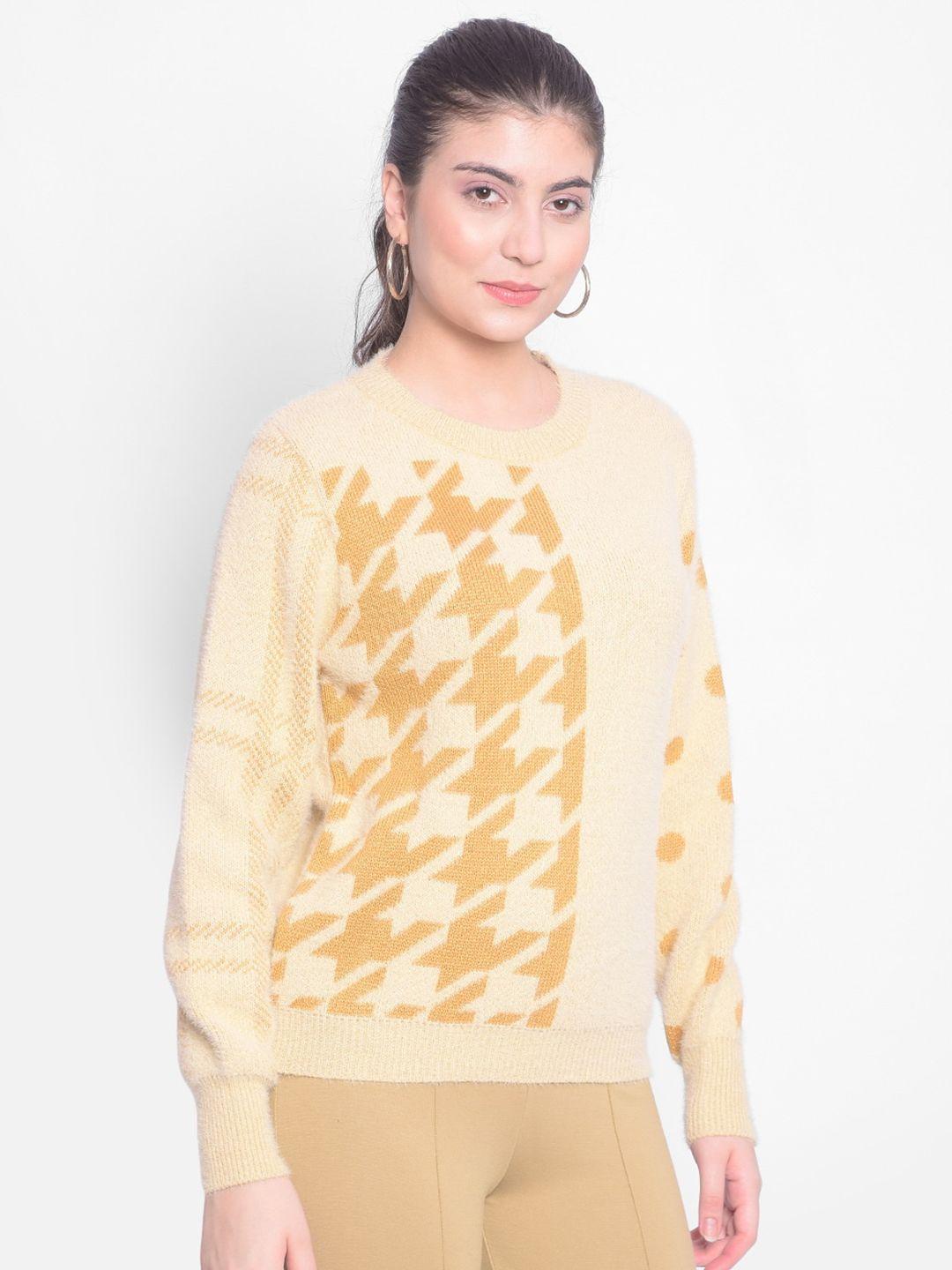 crimsoune club geometric printed pullover sweaters
