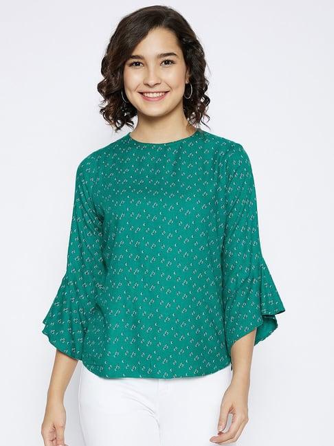 crimsoune club green printed top