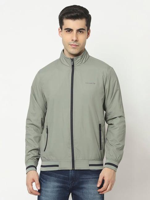 crimsoune club green regular fit high neck jacket