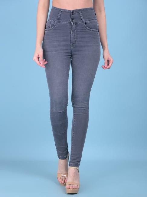 crimsoune club grey blended skinny fit mid rise jeans