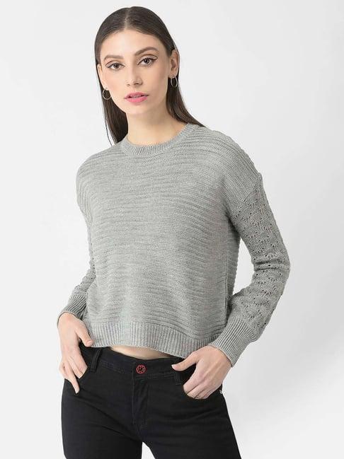 crimsoune club grey knitted sweater