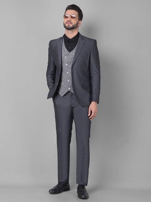 crimsoune club grey slim fit two piece suits