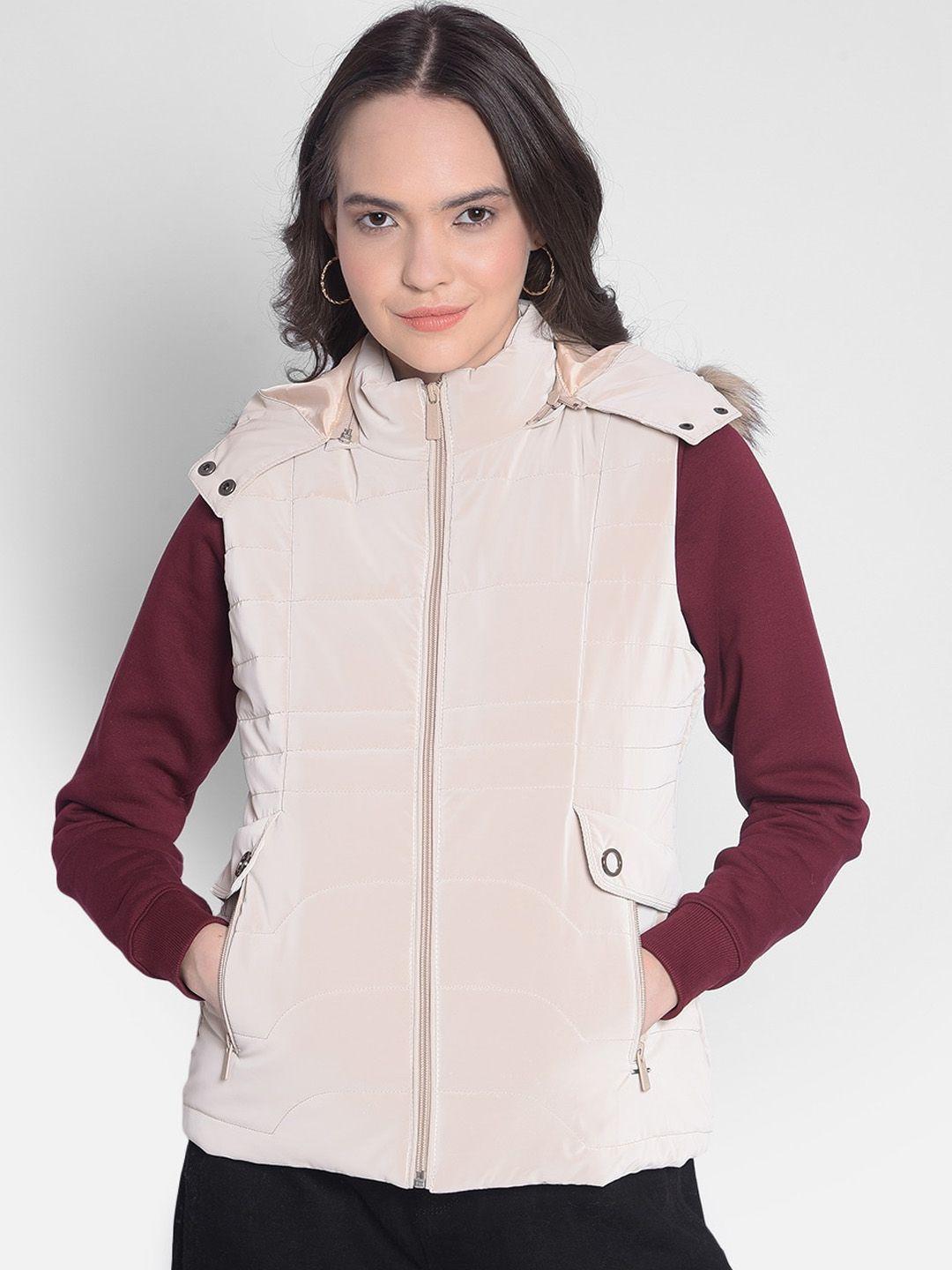 crimsoune club hooded parka jacket with faux fur detail