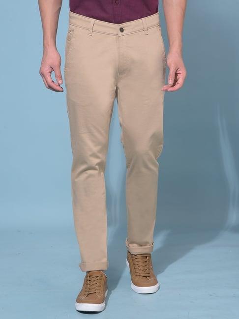 crimsoune club khaki cotton slim fit chinos