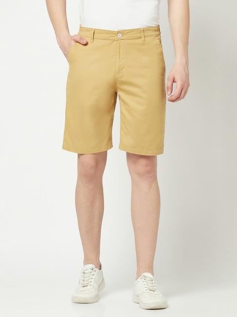 crimsoune club khaki slim fit cotton chino shorts