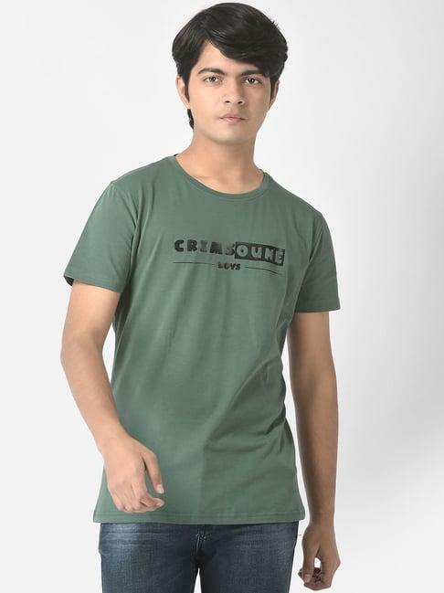 crimsoune club kids green printed t-shirt