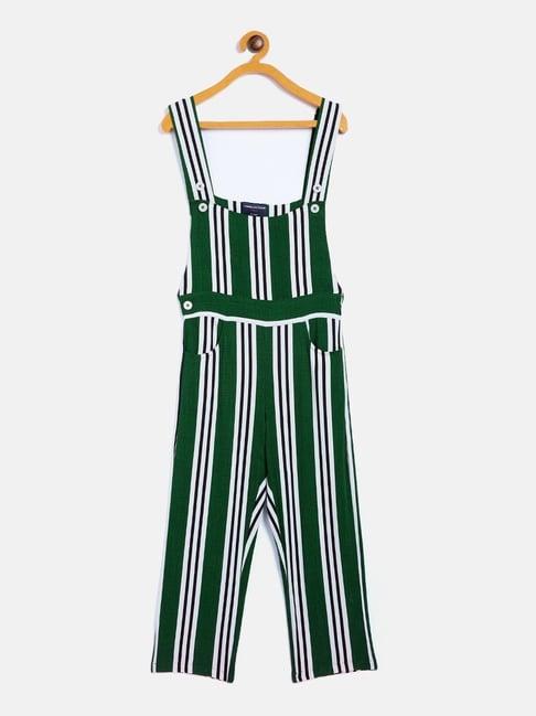 crimsoune club kids green striped jumpsuit