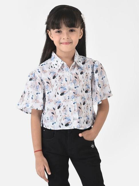 crimsoune club kids multicolor floral print top