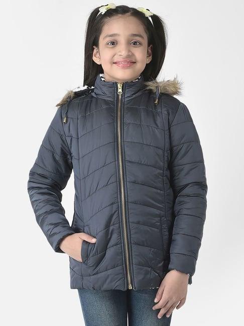 crimsoune club kids navy quilted full sleeves jacket