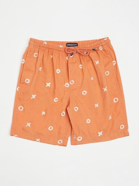 crimsoune club kids orange cotton printed boxer