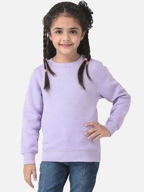 crimsoune club kids violet regular fit full sleeves sweatshirt