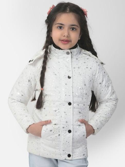 crimsoune club kids white printed full sleeves jacket