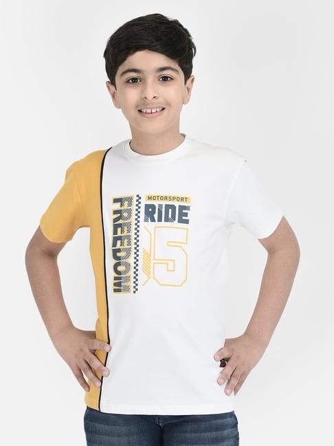 crimsoune club kids white printed t-shirt