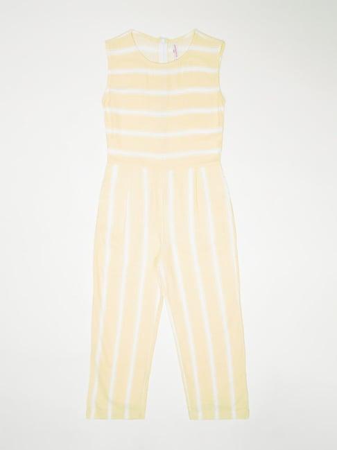 crimsoune club kids yellow striped jumpsuit