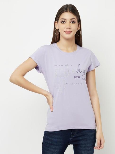 crimsoune club lavender graphic print t-shirt