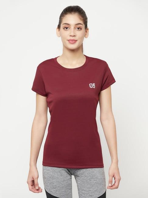 crimsoune club maroon regular fit sports t-shirt