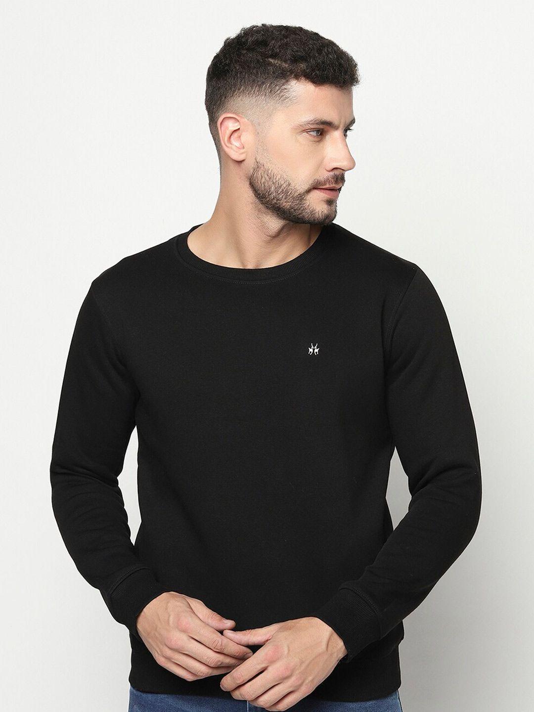 crimsoune club men black solid sweatshirt