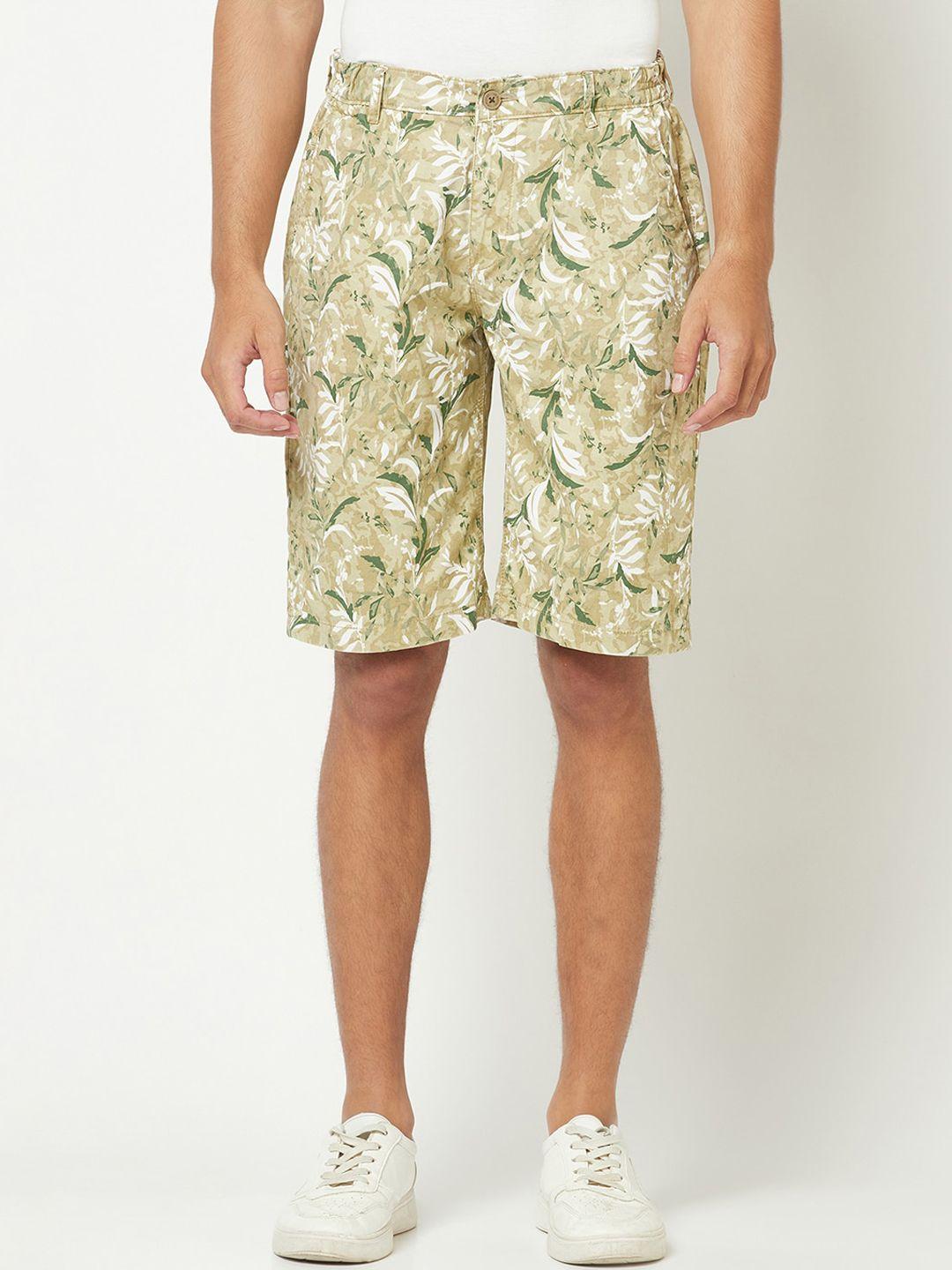 crimsoune club men floral printed pure cotton shorts