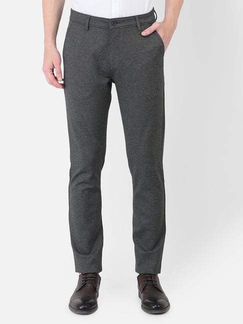 crimsoune club men grey solid trousers