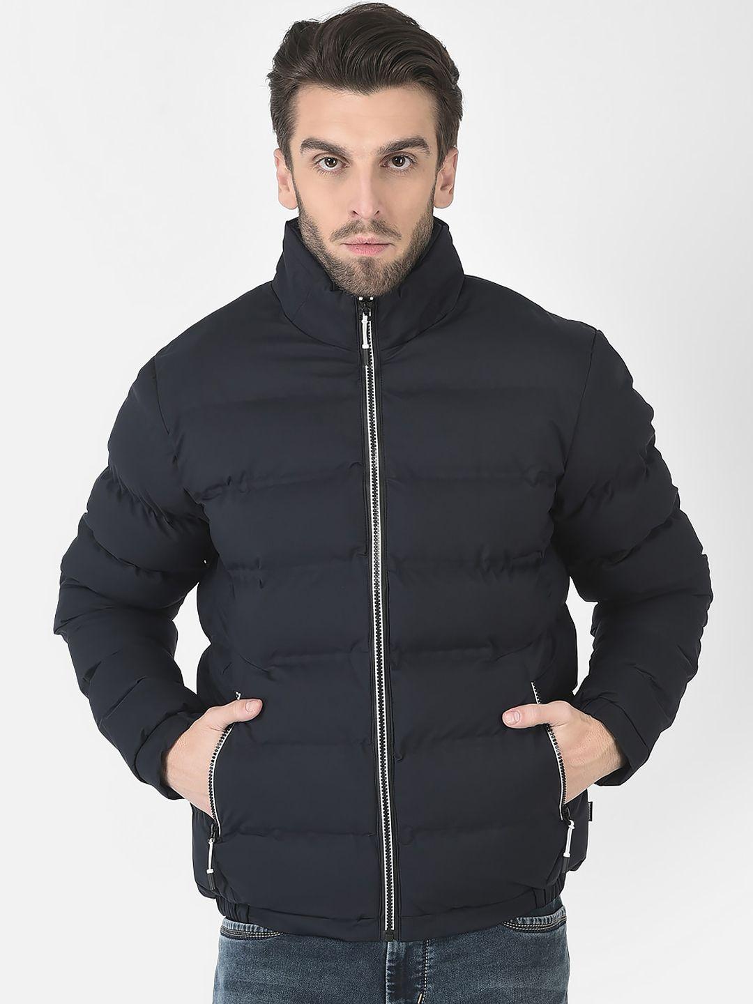 crimsoune club men mock collar quilted jacket