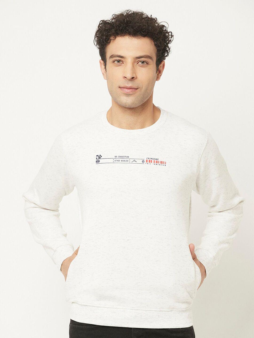 crimsoune club men off white pullover sweatshirt