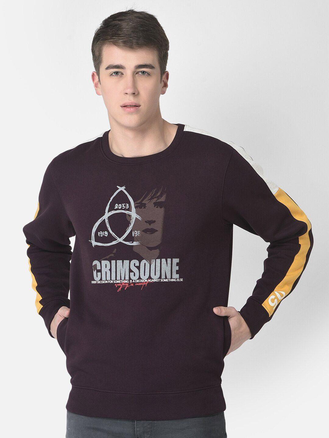 crimsoune club men printed pullover  sweatshirt