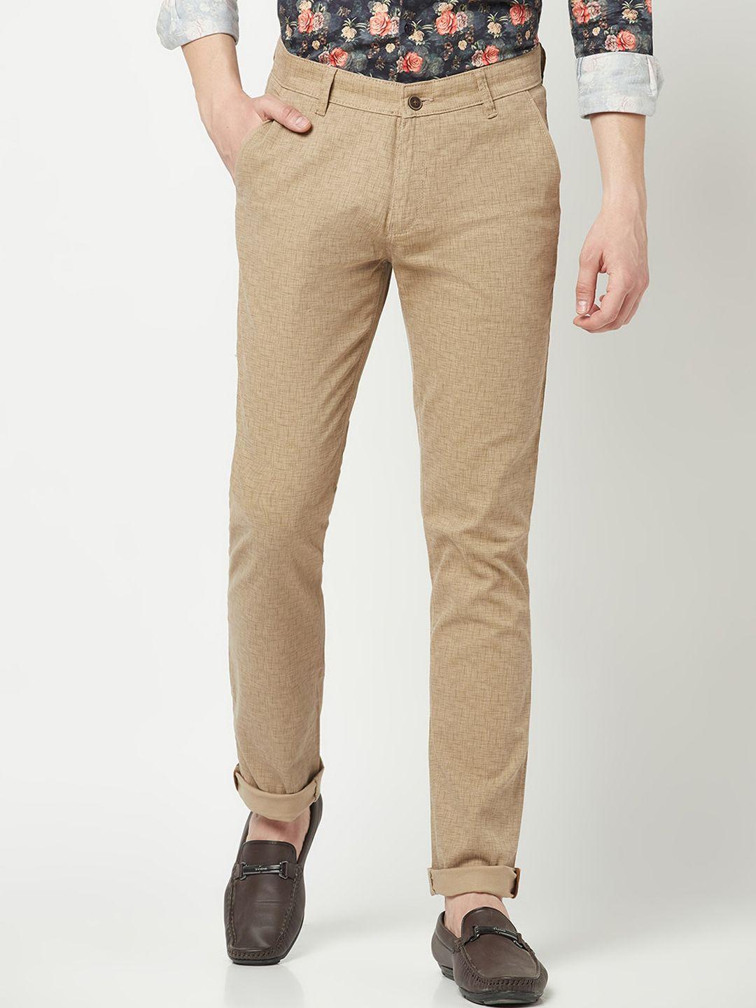 crimsoune club men printed relaxed mid-rise chinos