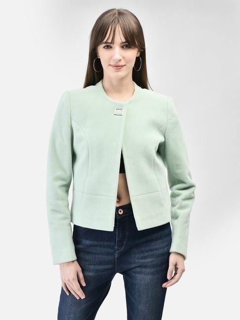 crimsoune club mint green slim fit coat