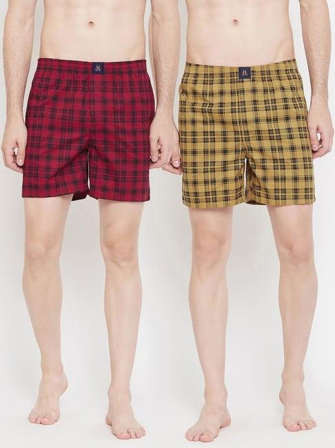 crimsoune club multi cotton regular fit checks boxers